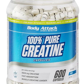 Body Attack 100% Pure Creatine - 600 Caps