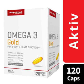 Body Attack Omega 3 Gold - 120 Softgel Caps